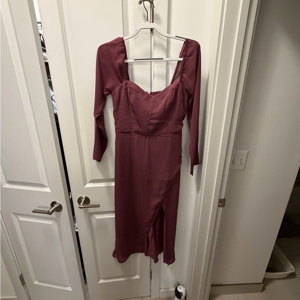 Abercrombie & Fitch Long Sleeve Plum Dress